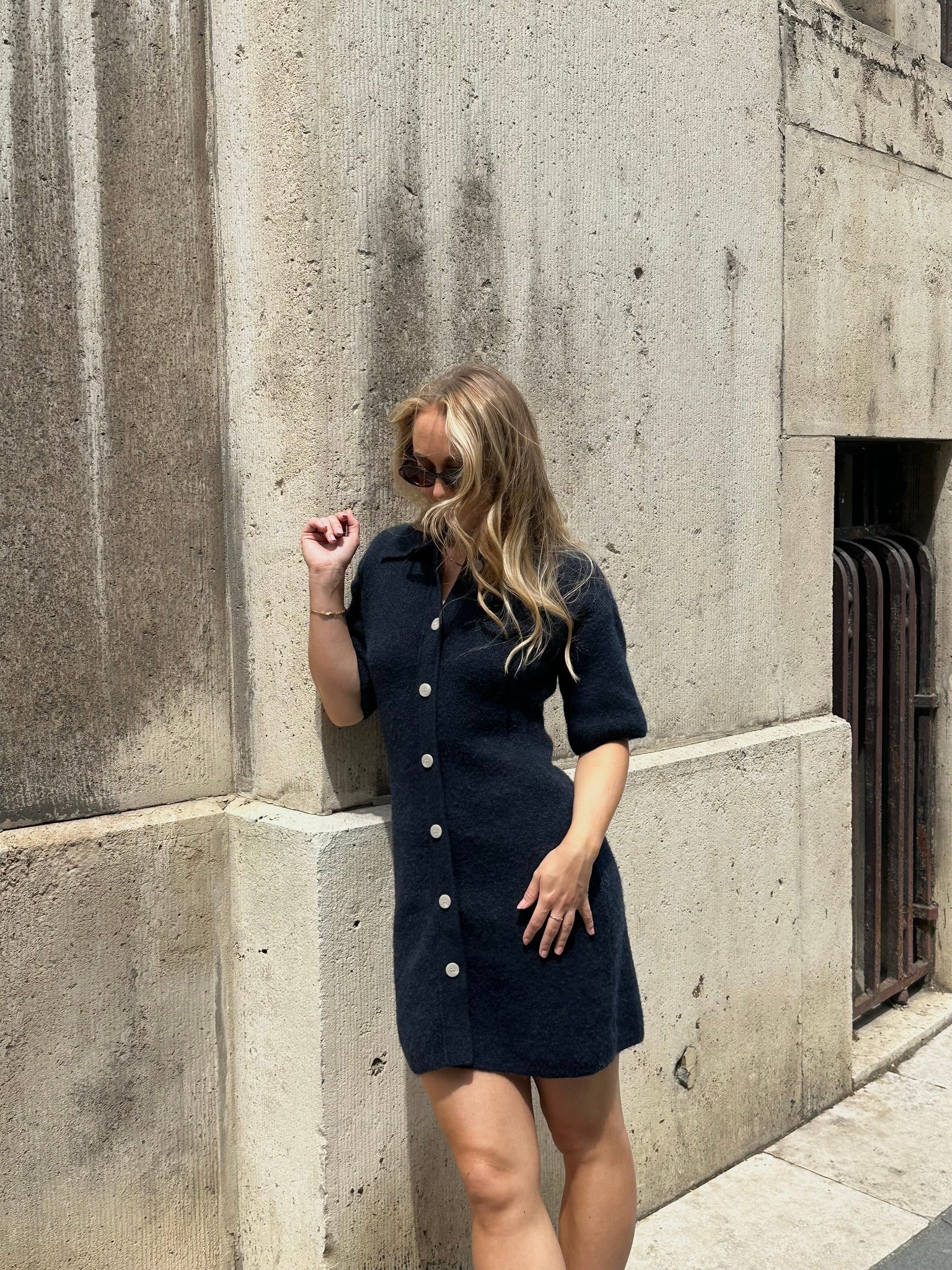 AWOLIVIA Short Dress - Navy Blazer